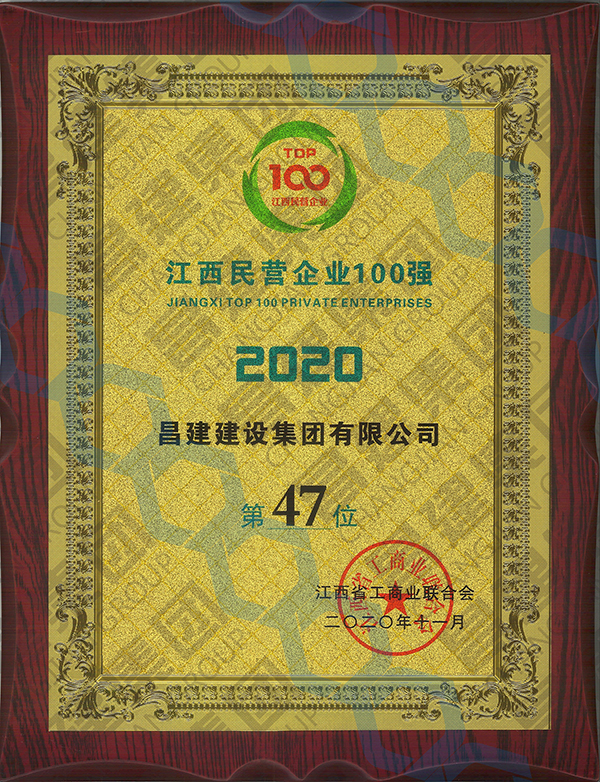 2020江西民營企業(yè)第47位